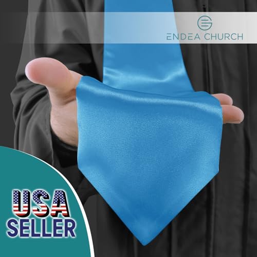 Premium Choir Traditional Stole - Solid Color - Satin - Unisex - color: Light Blue