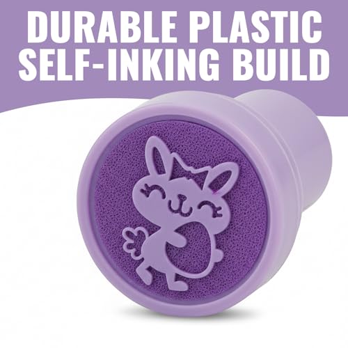 Fun Express 1 1/4" Easter Bunny Self-Inking Plastic Stampers - 24 Pc.