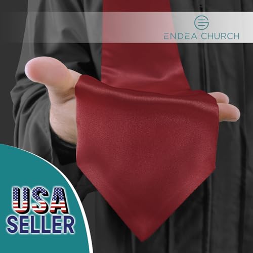 Premium Choir Traditional Stole - Solid Color - Satin - Unisex - color: Maroon