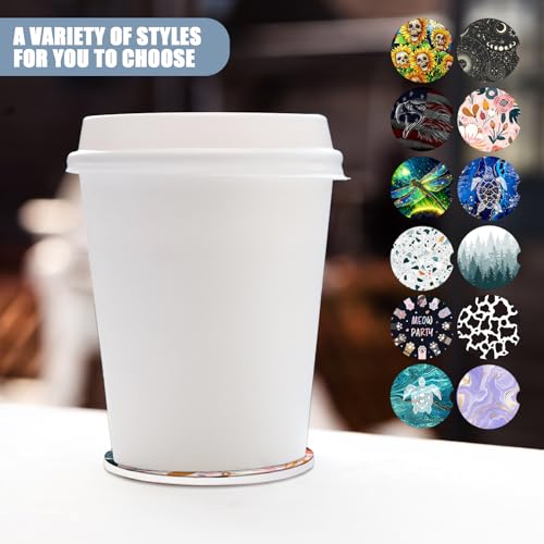 Cup Holders Car Coasters - Boho Flower Absorbent Ceramic Coaster, Drink Cup Holder Coasters, Auto Accessories for Women & Men, Pack of 2 - color: Boho Flower