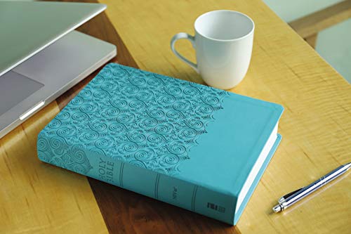 NIV, Super Giant Print Reference Bible (Font Size: 16.5-point), Leathersoft, Teal, Red Letter, Comfort Print