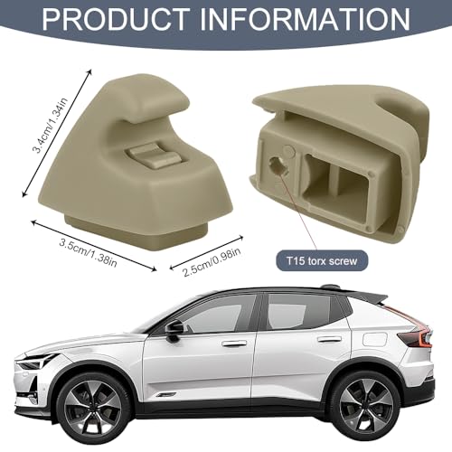 2PCS Car Sun Visor Clips, Visor Clips for Cars, Sun Visor Hook Clip Bracket Replacement 95994975 95994976, Car Visor Support Holder Bracket Hanger for Cruze 2011-2016 Verano 2012-2017 (Beige) - color: Beige