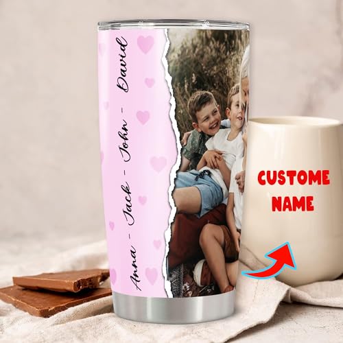 Personalized Grandmother Tumbler Custom Name Nana Insulated cups Travel Coffee Mug with Lids Stainless Steel 20 30 Oz Gifts for Mom Women Grandma Birthday Mothers Day - color: Nana 636