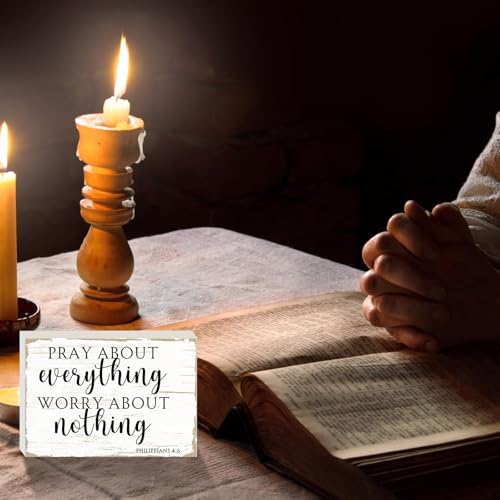 Maitys 6 Pcs Bible Verse Mini Wood Signs Religious Sign, Classical Style - style: Classical Style