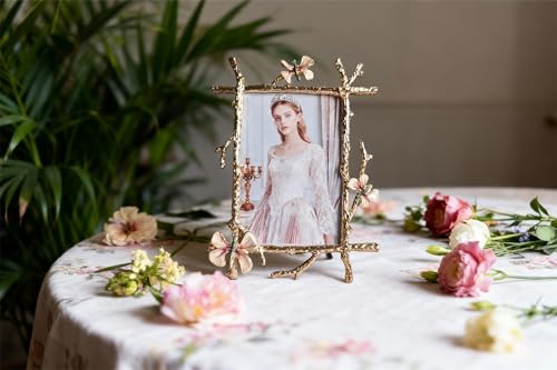 Unique Decorative Metal Picture Frames - Butterfly Picture Frame with Butterfly Framed, 5x7, Colorful, for Home or Office. - color: Pink Butterfly, size: 5*7inch
