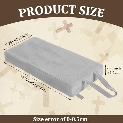 Colingmill Personal Prayer Kneeler Pad 18 3/4 Inch Christian Kneeler Pillow - color: Grey