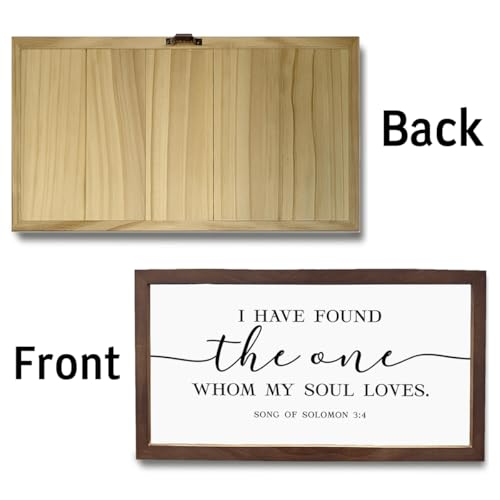 Song of Solomon 3:4 I Have Found the One Whom My Soul Loves Wood Wall Decor Sign, Christian Decor, Wood Framed Sign, Religious Artwork, Bible Verse Decoration, Home Church Decoration - color: Song of Solomon 3:4
