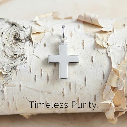 Hawaiian Silver Jewelry 925 Sterling Silver Mini Cross Charm Pendant - style: Sterling Silver