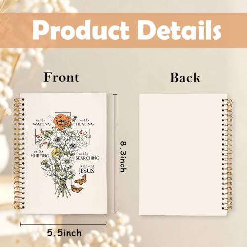 Cute Notebook,Floral Christian Spiral Notebook Journal for Women,A5 - color: Floral Christian