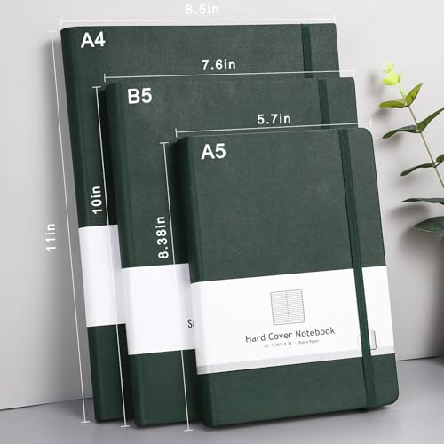 AHGXG College Ruled Notebook, 320 Pages, Large Journal A4 (8.5''×11') - color: Green, size: A4