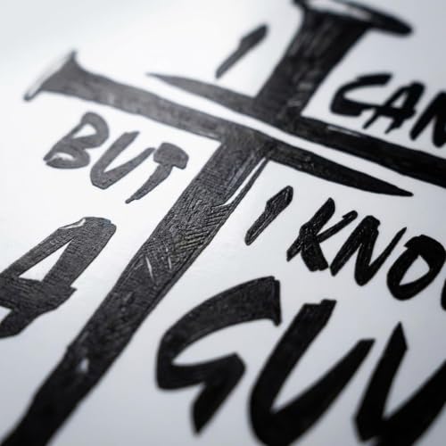 I Can't But I Know A Guy Christian Car Decal,Jesus Faith Cross Vinyl Sticker,Religious Bible Verse Sticker for Car Truck Window,Durable,Weatherproof Outdoor Vinyl (2, Black) - color: Black