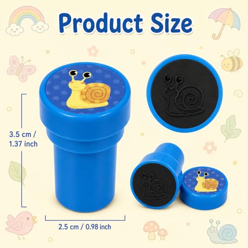 Cinrobiye 24 Pcs Insect Stampers Party Favor Set, Cute Bug Stamps for Kids Birthday Party, Classroom Rewards, Educational Learning Toys, Goody Bag Fillers, Nature Themed Party Supplies - color: Insect Stampers