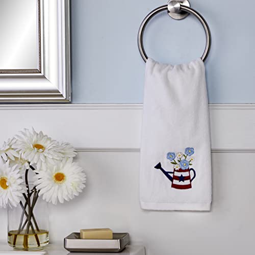 SKL Home Americana Water Can Hand Towel Set-2pc, 100% Cotton, White - color: Americana Water Can