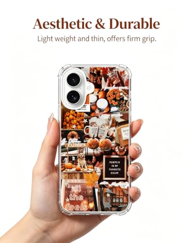 Autumn Pumpkin Case - Compatible with iPhone 16, Aesthetic Fall Design TPU Bumper Protective Cover - color: Autumn Pumpkin