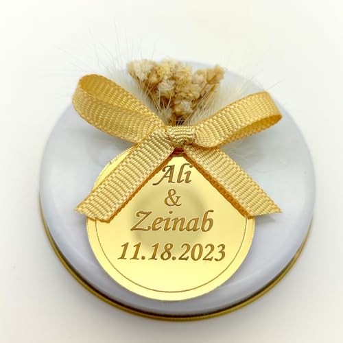 Favors for Weddings, Bridal Showers, and Any Events, Candle Favors Set for Guests, Customize Your Keepsake for Baby Shower, Communion (10,20,30,50,100,150 Options Available in Customize Section)