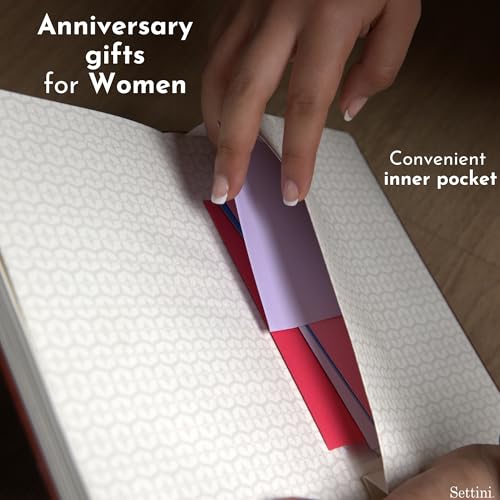 SETTINI® Vegan Leather Journal Gift Set with Pen 192 Pages, Modern White - color: Modern White