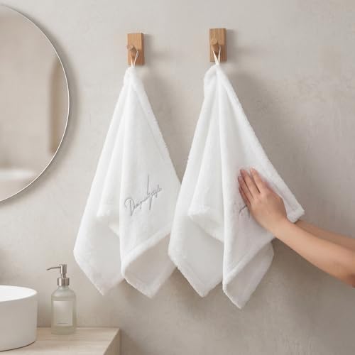 REDKISS White Hand Towels, 14" x 31", 2-Pack - color: White