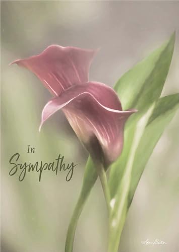 KJV Pink Calla Lily Sympathy Card, 1 Count - color: Pink Calla Lilly