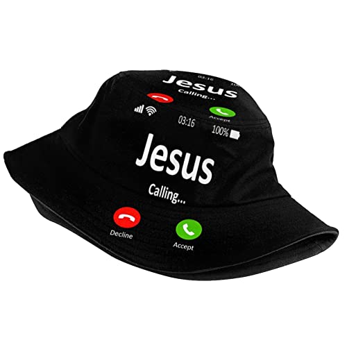 Christian Jesus Cross Bucket Hat for Adults Men Women Teenagers