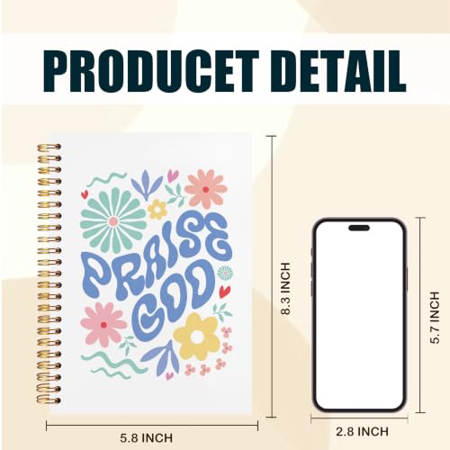 Boho Floral Christian Notebook for Women 5.5x8.3 - color: Boho Floral