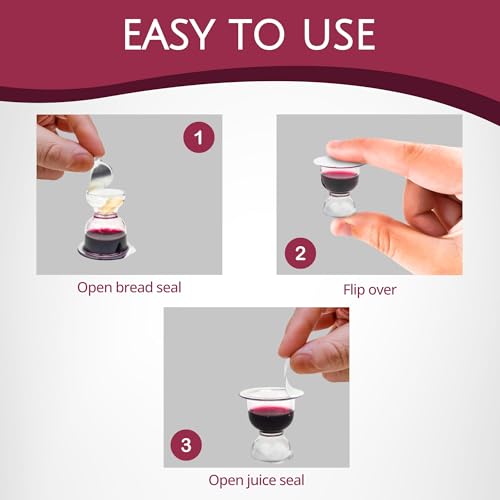 TrueVine Chalice Prefilled Communion Cups & Wafer Set (200 Count) - size: 0.5 Ounces