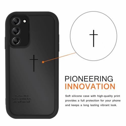Jesus Phone Case for Samsung Galaxy S20 FE (4G/5G), Aesthetic Christian Bible Verse Cross Pattern,Trendy Design for Women Girls Men,Shockproof Soft Silicone Cover for Samsung S20 FE 6.5",Black - color: Black, size: Samsung Galaxy S20 FE (4G/5G)