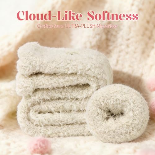 Fuzzy Socks for Women Mothers Day Self Care Book Lovers Christian Birthday Gifts - color: Beige