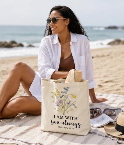 Christian Bible Verse Tote Bag for Women Faith Church - color: Always