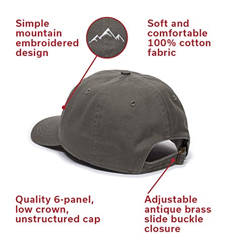 Outdoor Cap Mountain Embroidered Dad Hat Adjustable Soft Cotton Polo Style Unstructured Baseball Cap for Men & Women - color: Olive