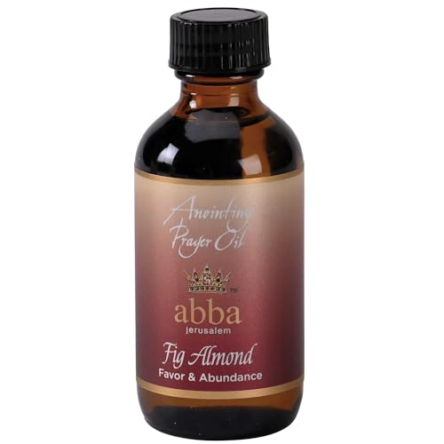 Dicksons Abba Jerusalem Anointing Prayer Oil, Scented Biblical Oil for Prayer, Worship, Home Devotion and Blessing 2 Ounce Favor and Abundance Fig Almond