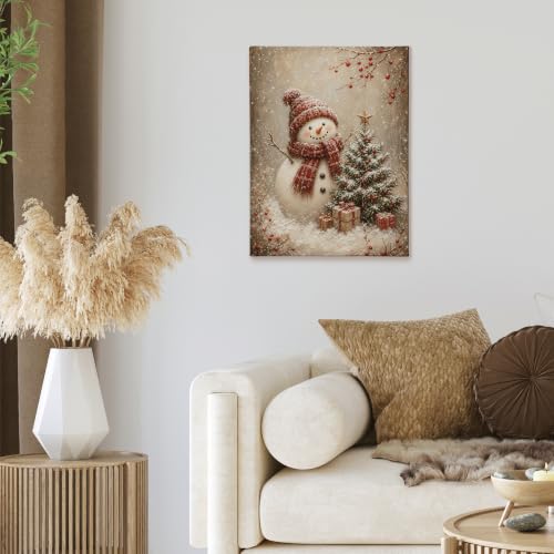 XINCEYWJ Vintage Farmhouse Christmas Snowman Wall Art Decor 11x14 Inches - color: snowman-1, size: 11x14in
