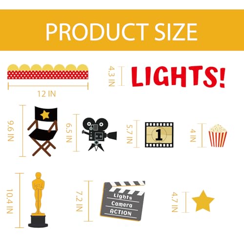 Movie Night Bulletin Board Decorations Set Theater Movie Classroom Decor - color: Movie