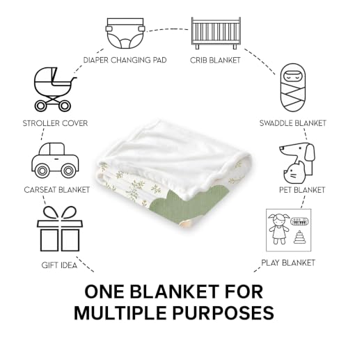 Personalized Cowboy Goose Blanket, Custom Baby Throw - color: #Ver13