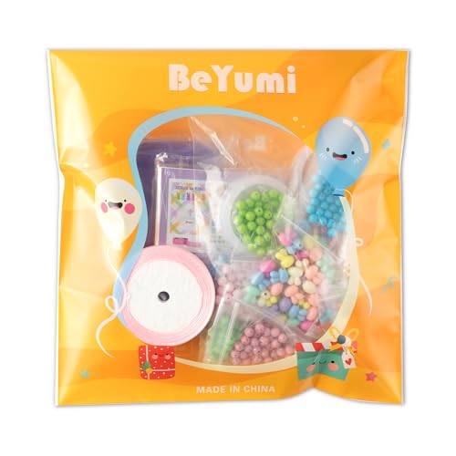 BeYumi Bunny Bracelet Craft Kit - 24Pcs Pack Christian Bunny and Cross Beads Bracelets with Jesus is Risen Gift Cards DIY Religious Faith Peeps Craft Kit Party School Classroom Fun Activities Kids - style: Easter Bunny