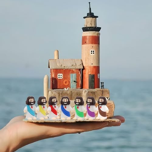 Owurha 100 Pcs Baby Jesus Figures Mini Jesus Figurines in Bulk Original Design Tiny Miniature Jesus Figures for Hide and Seek, Religious Party Favors, Sunday School, Baptism Gift, Easter Egg Stuffers