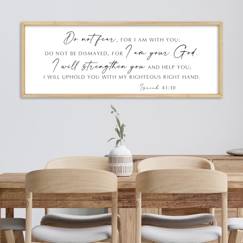 YWMZYKJGS Do Not Fear Wall Decor Isaiah 41:10 Sign 32"×12" Wood - color: Do Not Fear (Wood), size: 32"L x 12"W