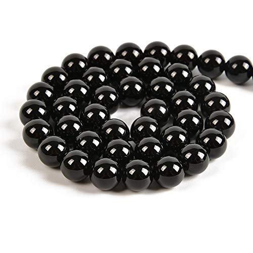 60pcs 6mm Natural Black Onyx Gemstone Round Spacer Loose Stone Beads for Jewelry Making 15.5" 1 Strand (Black Onyx, 6mm 60Beads) - color: Black Onyx, size: 6mm 60Beads