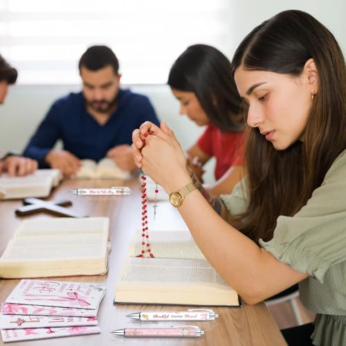Colarr 24 Pcs Christian Women Gifts Bible Pens Notebooks, Bow - style: Bow