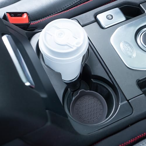 Amooca 4-Pack Spill-Proof Cup Coasters Non-Slip Car Cup Holder Inserts - color: Gray, size: 4 pack