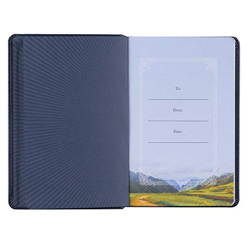 Daily Light For Men Classic Collection of Devotional Scripture Readings from ESV Bible - Navy Faux Leather Flexcover Gift Book for Men w/Ribbon Marker, Gilt-edge Pages