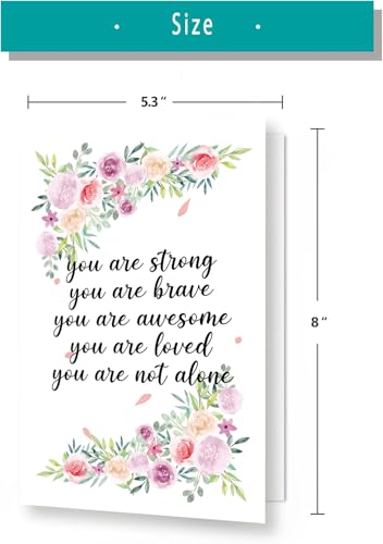 Thinking Of You Card support card Cancer Uplifting Cards Encouragement for friend Surgery Cards Here for you gift grief loss in need - color: #9