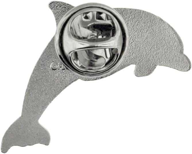 PinMart Ocean & Sea Animal Enamel Lapel Pins for Hats, Jackets & Bags - color: Blue Dolphin Nickel Plated, size: 1 Piece