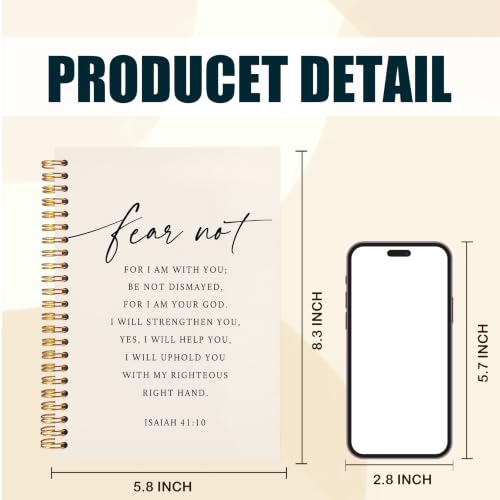 Isaiah 41:10 Christian Scripture Notebook for Women Men 5.5x8.3 - color: Christian Scripture