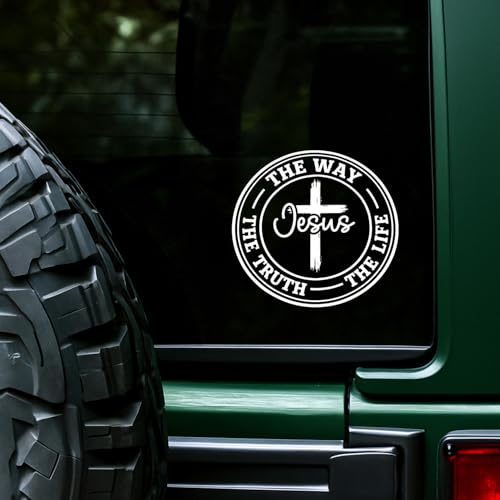 Jesus Car Decal - Waterproof UV DTF Faith Christian Car Decal - color: Jesus Stickers 1