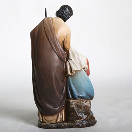 BC Catholic Holy Family Statue 11" H Nativity Scene Catholic Statues - color: Renaissance Full Color, size: 11 inches H