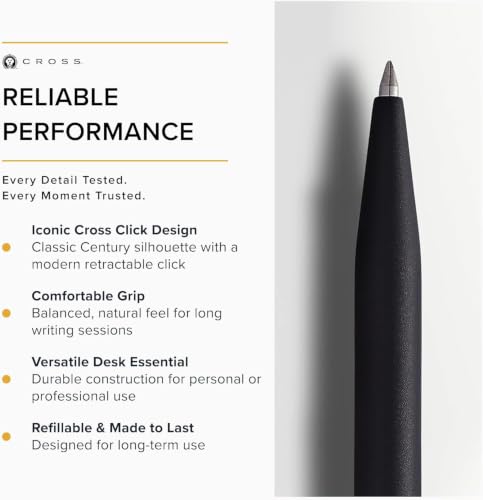 Cross Click Classic Black Selectip Ballpoint Pen,Black ink - color: Black