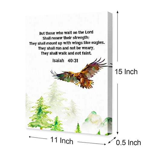 LISTNGBO Isaiah 40:31 Wall Art Painting Scripture Wall Art Canvas Frame - color: Isaiah