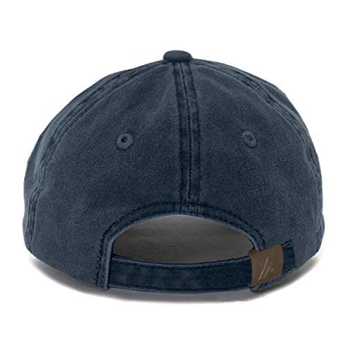 Faith is Greater Than Fear Baseball Hat, Embroidered Dad Cap, Unstructured Adjustable Strap Back (Multiple Colors) - color: Pigment Navy