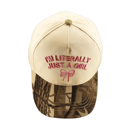 Two Tone Embroidered Lettering Baseball Cap - color: Beige/Camo