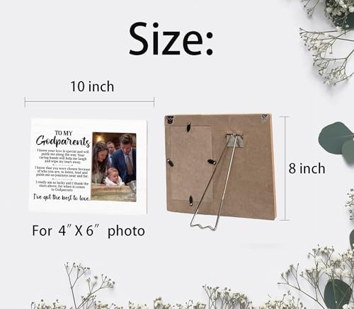 Godparents Gifts for Baptism Picture Frame - color: godparents